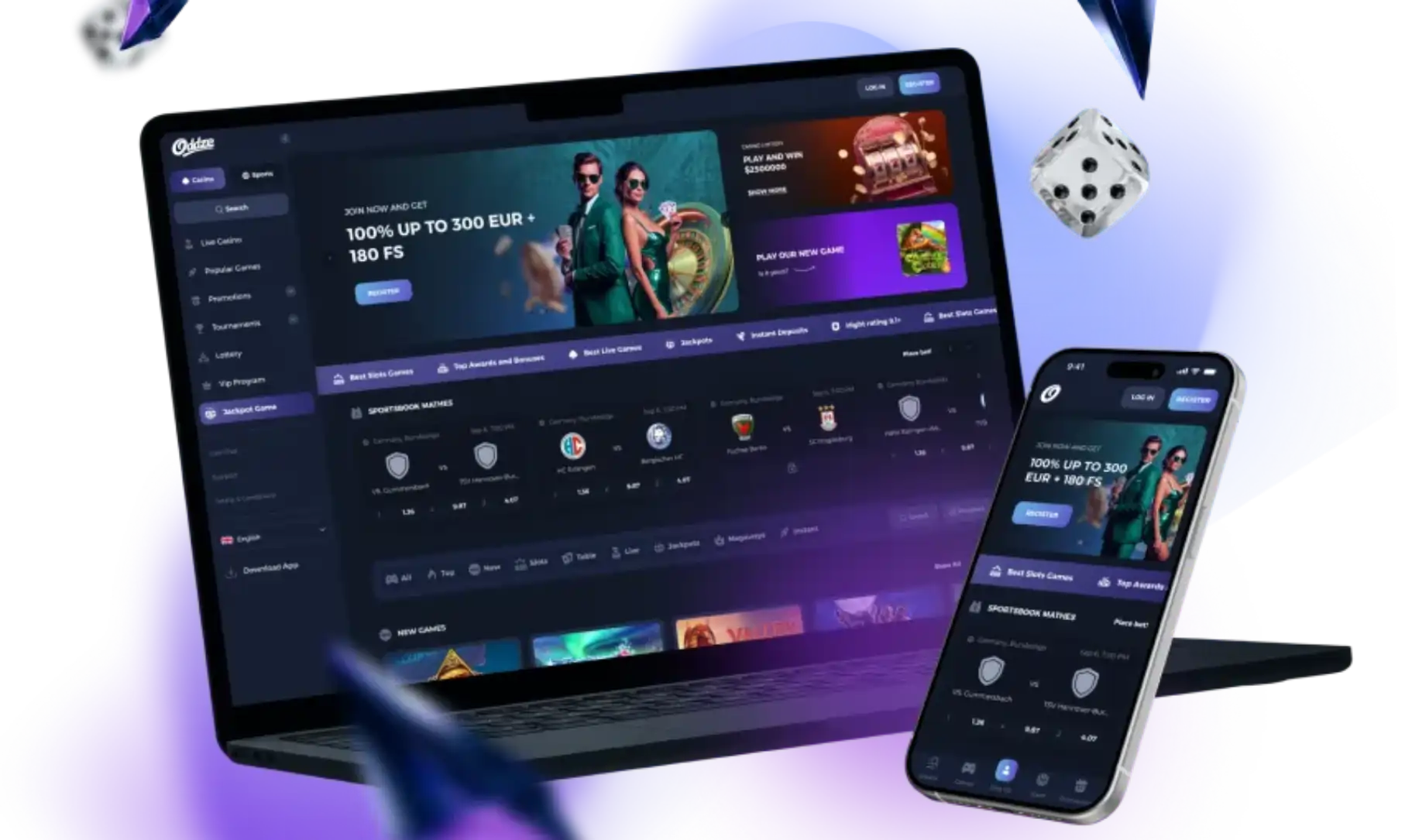Oddze Casino App Screenshot